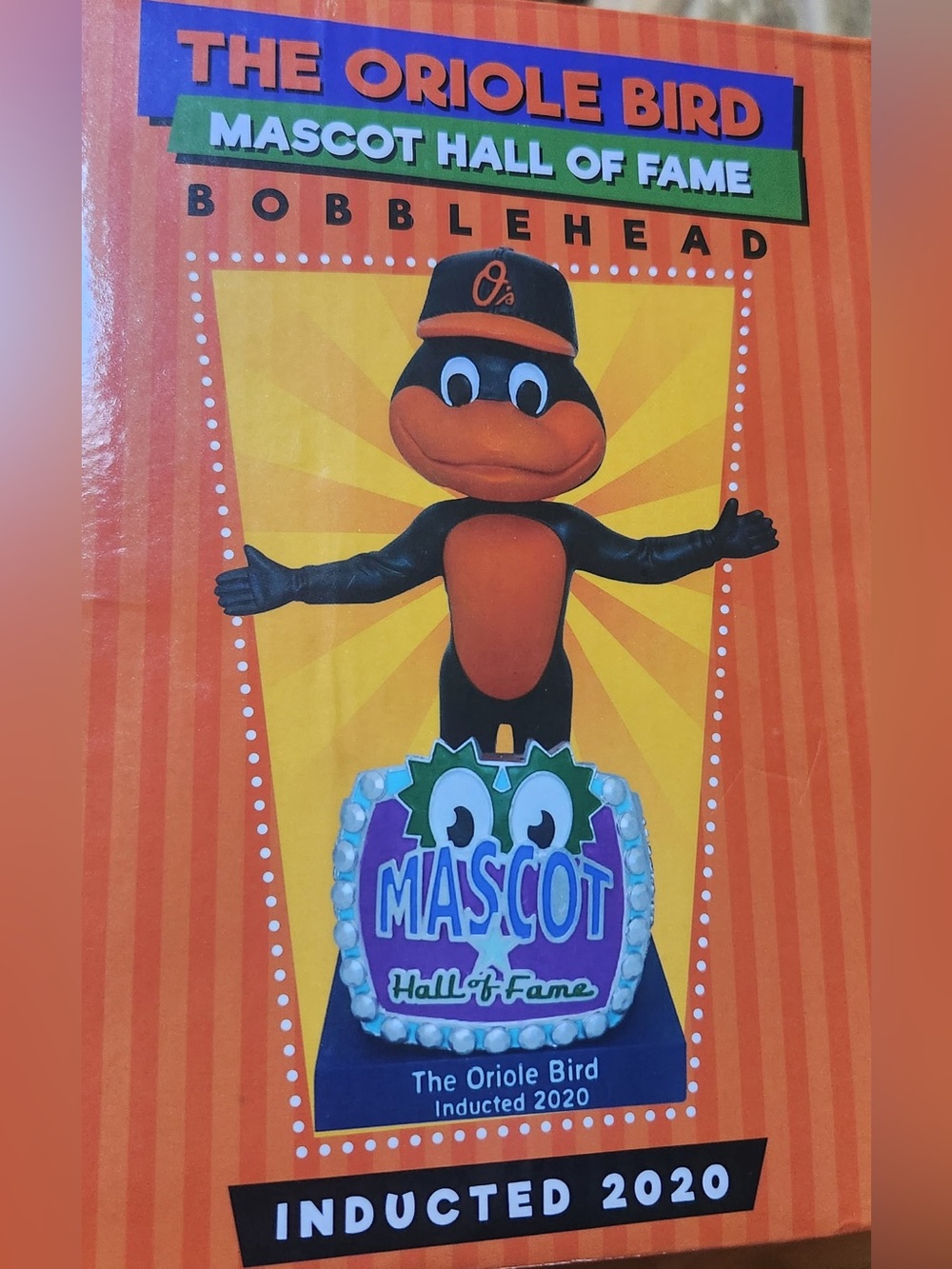 *New* 2020 Baltimore Orioles "The Bird" Mascot Hall of Fame Bobblehead